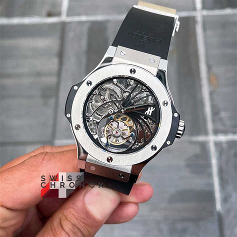 hublot big bang skeleton tourbillon stainless steel case ceramic bezel|Hublot big bang chronograph.